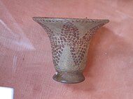 Cashaloma cup with dripped ("goteado") painting, Museo de las Culturas Aborigenes, Cuenca, Ecuador