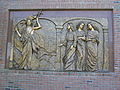 Frieze at entrance to Queen of Peace Mausoleum