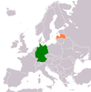 Lage von Deutschland und Lettland