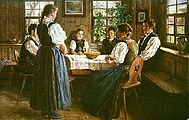 A Gutach family, painted by Wilhelm Hasemann (c. 1900)