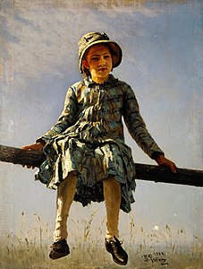 "The Dragonfly" – Repin's daughter Vera, age twelve (1884)
