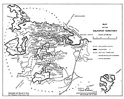 Kolhapur State Map, 1912