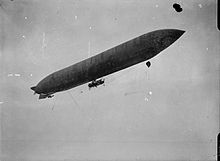 An airship in flight