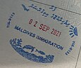 Maldives Exit stamp