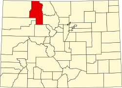 Karte von Routt County innerhalb von Colorado