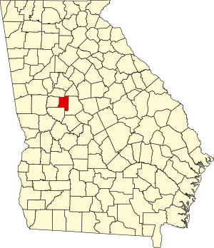 Map of Georgia highlighting Lamar County