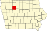 State map highlighting Pocahontas County