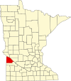 State map highlighting Lac qui Parle County