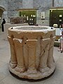 Vasque of a cloister fountain from the last quarter of the 12th century, from the Priory of Saint-Michel-de-Grandemont in Languedoc, France. (Cluny Museum, Paris)