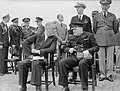 Image 13Winston Churchill (right, during the Atlantic Conference), consistent advocate of continential European integration, later along with his son-in-law Duncan Sandys (from History of the European Union)