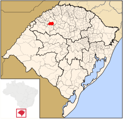 Location in Rio Grande do Sul, Brazil