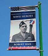 Banner of Robert Sink in Angoville-au-Plain, France