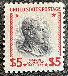 US Stamp Scott 834 Calvin Coolidge Prexie 1938