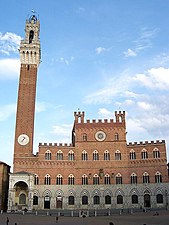 The Palazzo Publico and Torre dea Mangia in Siena (first half of 14th century)