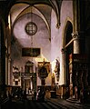 75. Vincenzo Abbati, Veduta del monumento sepolcrale a Paolo Savelli nella chiesa di Santa Maria Gloriosa dei Frari a Venezia, 1857