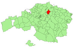 Location of the municipality in Biscay.