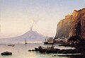 View of Vesuvius from the village of Vico Private collection