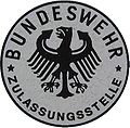 Zulassungsplakette der Bundeswehr (nicht reflektierend)