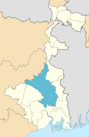 Location of Burdwan in West Bengal