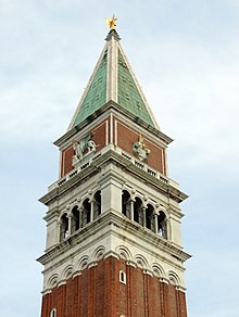 photograph of the spire of St Mark's campanile