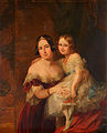 Feodora, Fürstin zu Hohenlohe-Langenburg mit ihrer Tochter Adelheid, Gemälde von Sir George Hayter (1840)