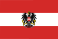 Flag of Austria like in a simple heraldic version of the coat of arms as used in the Austrian Armed Forces (Bundesheer), but with wrong placement of the coat arms within the red-white-red flag of Austria (compare with Anlage 2 above).
