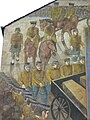 Leith tenement mural depicting the funeral procession