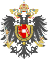 Wappen des Kaisertums Österreich 1815–1867, danach kleines gemeinsames Wappen bis 1915