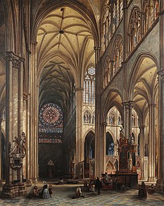 Interior of the cathedral by Jules Victor Genisson (1842)