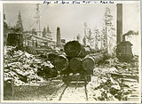 Log transportation by rail in British Columbia in 1920