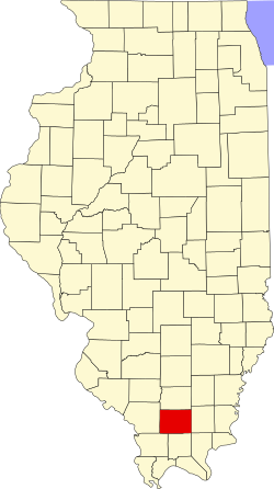 Karte von Williamson County innerhalb von Illinois