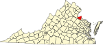 State map highlighting King George County