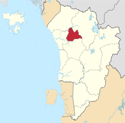 Location of Pokok Sena District in Kedah