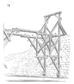 Vorschlag einer Auslegerbrücke nach Villard de Honnecourt aus dem 13. Jahrhundert