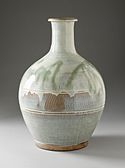 Onta ware sake bottle (tokkuri), 19th century, Edo period