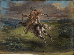 The Education of Achilles by Eugène Delacroix (circa 1862)