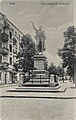 Schenkendorf Monument on Schenkendorfplatz, Tilsit. It was dismantled and then lost during and after World War II. A statue of Lenin was erected in its place by the Soviet authorities in 1967.