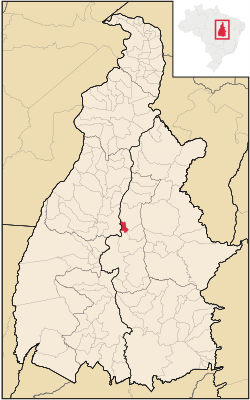 Location of Lajeado in the State of Tocantins