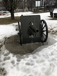Type 41 Mountain Gun located at the Royal Canadian Regiment Museum in London, Ontario. This example was captured during the Aleutian Islands campaign.