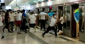 Mob dressed in white attacking passengers at Yuen Long station platform