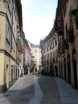 Via Madonnina, one of the main streets of Brera