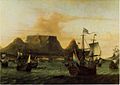 Image 12View of Table Bay with ships of the Dutch East India Company (VOC), c. 1683. (from History of South Africa)