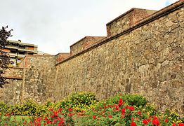 Corner of south and west curtain walls