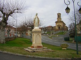 The church and monument in Cassagnabère-Tournas