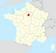 Lage des Departements Essonne in Frankreich
