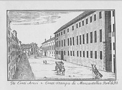 Palazzo Arese (demolished) and Corso Venezia in 1745
