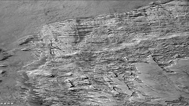 Wide CTX view of part of layered mound. Parts of this mound are enlarged in HiRISE images that follow.
