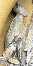 Eckbert in the Tympanum of the Gnadenpforte of Bamberg Cathedral