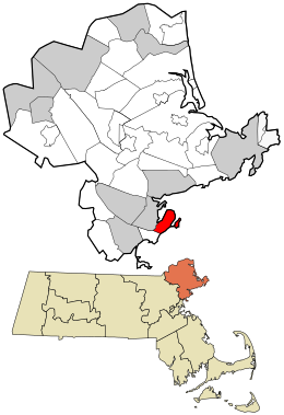 Location in Essex County and Massachusetts