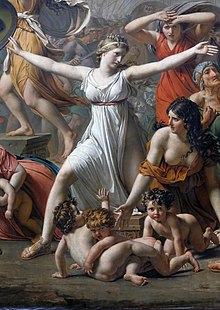 Detail from The Intervention of the Sabine Women, showing the two central female figures